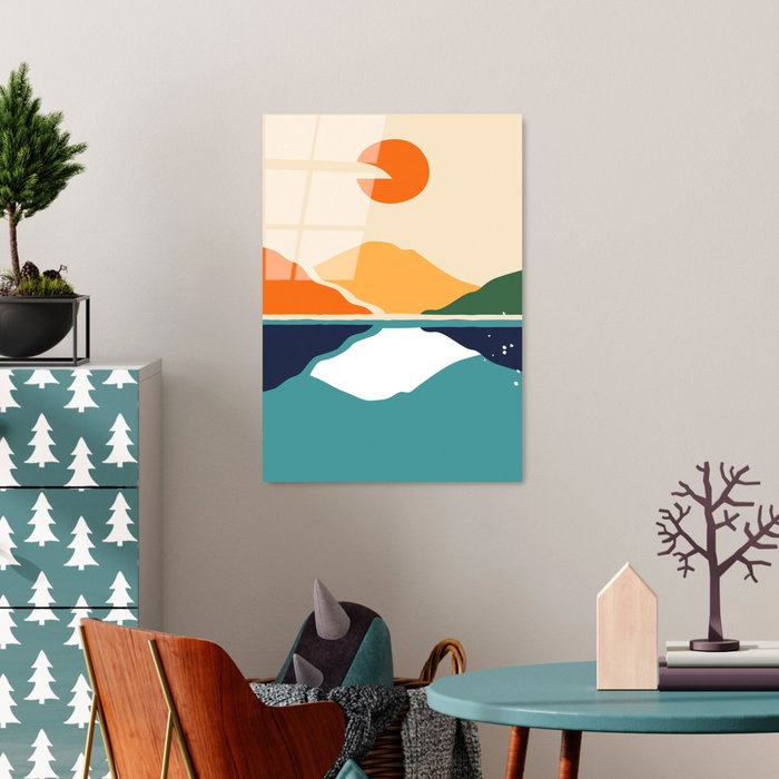 Wallity Cuadro Decorativo de Vidrio Templado Multicolor 45 x 65 cm